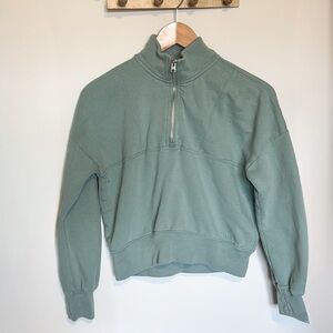 Girls Half-Zip Scuba Sweater